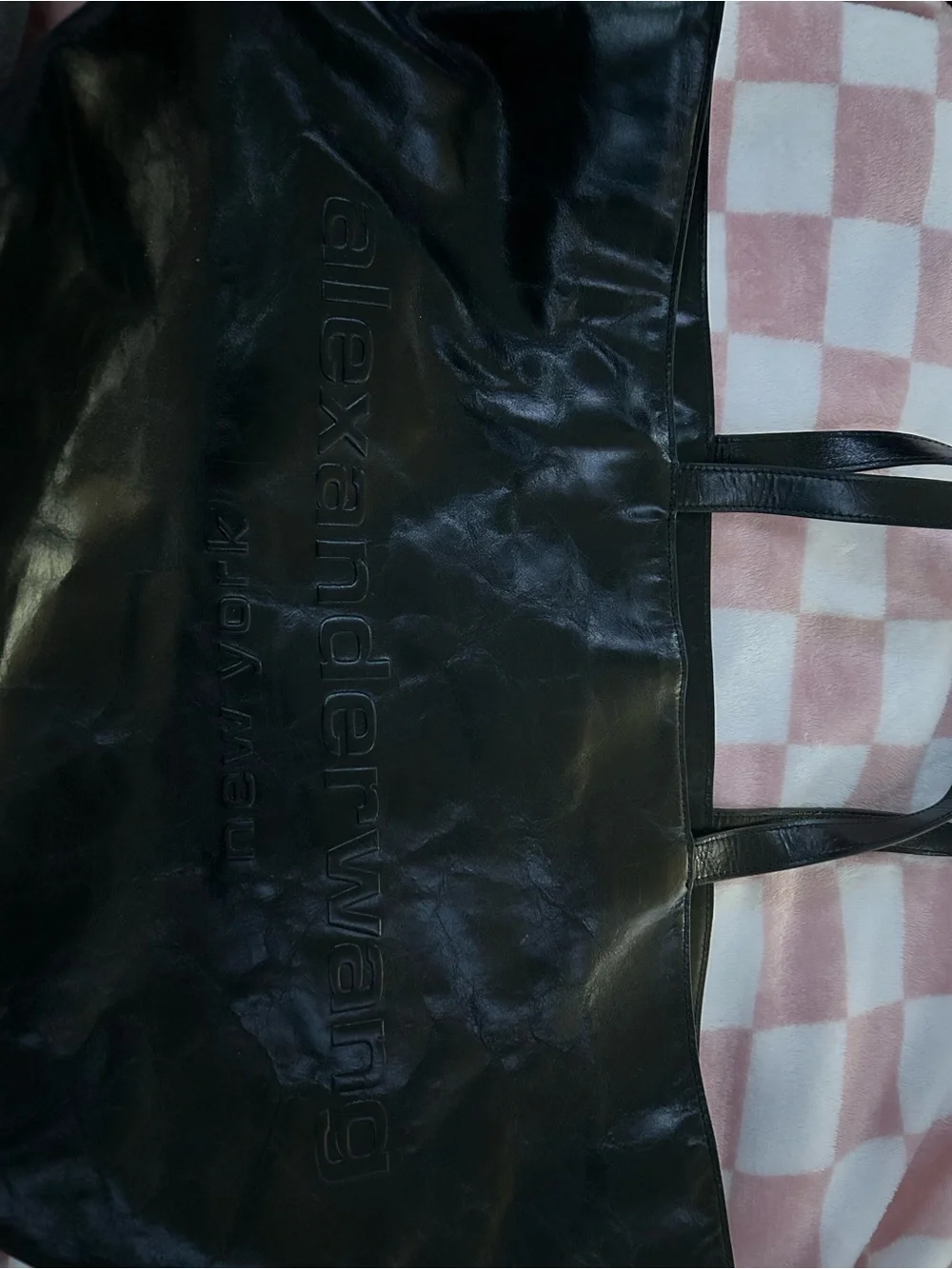 Alexander Wang Black Embossed Logo Tote